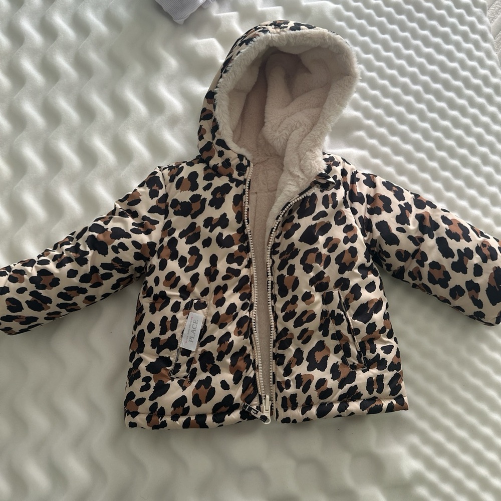 The Children's Place Leopard Print Puffer Jacket